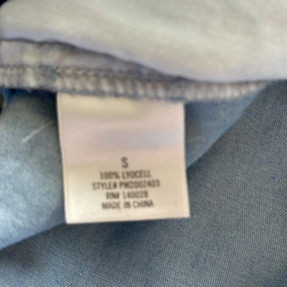 Harper - Light Blue Chambray Cargo Pants with Tie Waist -size S - Picture 4 of 5